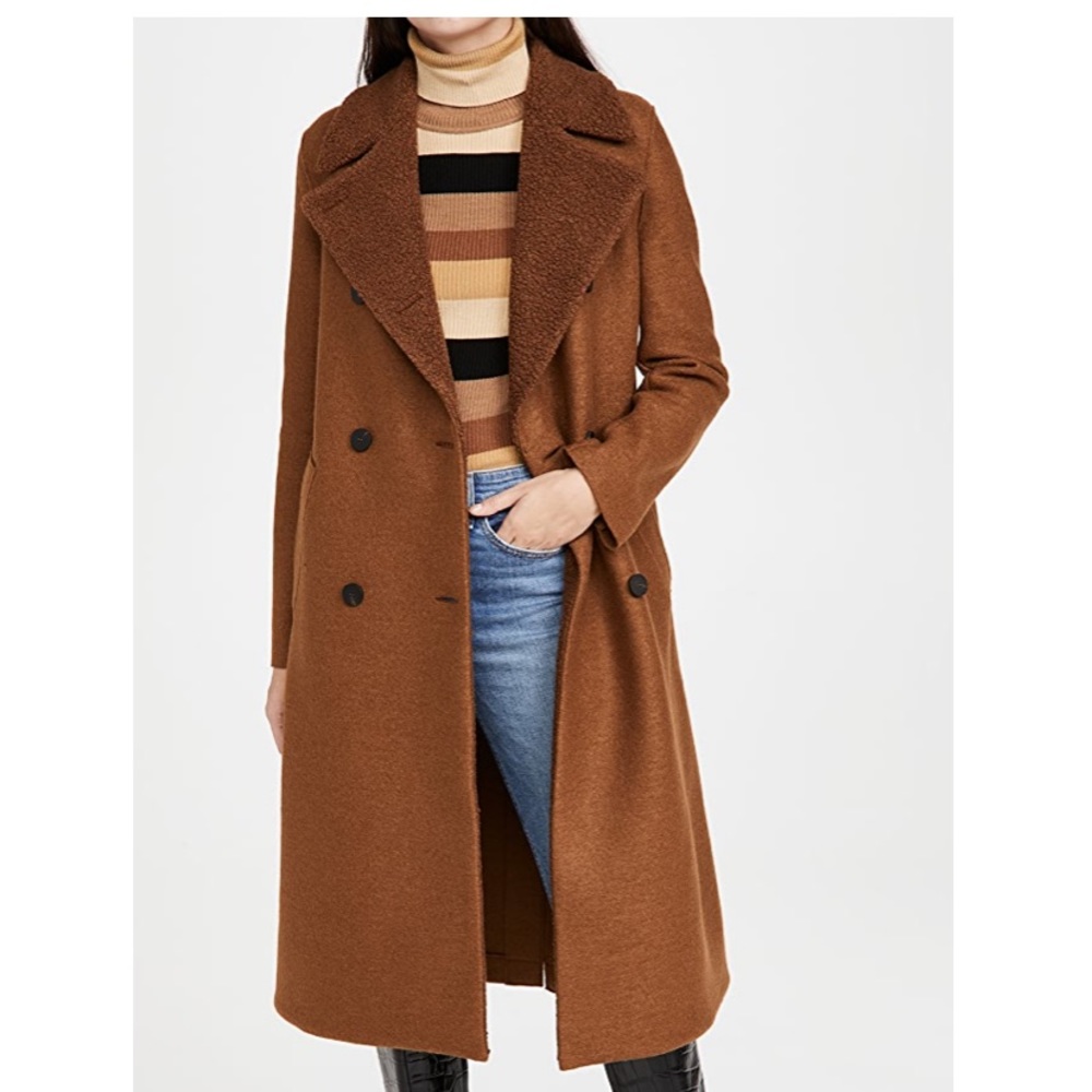 Harris Wharf London Boucle Military Coat